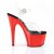 Pleaser ADORE-708 Plateau Sandalettes Chrome Transparent Red EU-38 / US-8