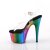 Pleaser ADORE-708RC Plateau Sandalettes Chrome Transparent Colorful EU-42 / US-12