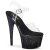 Pleaser ADORE-708SS Plateau Sandalettes Glitter Transparent Black EU-41 / US-11