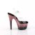 Pleaser ADORE-708SS Plateau Sandalettes Glitter Transparent Pink EU-42 / US-12