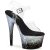 Pleaser ADORE-708SS Plateau Sandalettes Glitter Transparent Silver EU-35 / US-5