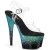 Pleaser ADORE-708SS Plateau Sandalettes Glitter Transparent Turquoise EU-35 / US-5