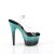 Pleaser ADORE-708SS Plateau Sandalettes Glitter Transparent Turquoise EU-35 / US-5