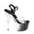 Pleaser ADORE-708T-1 Plateau Sandalettes Smoke Transparent Black EU-36 / US-6