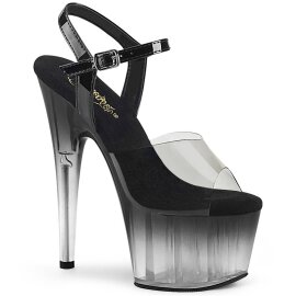 Pleaser ADORE-708T-2 Plateau Sandalettes Smoke Transparent Black EU-41 / US-11