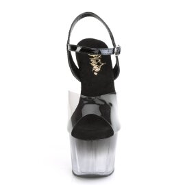 Pleaser ADORE-708T-2 Plateau Sandalettes Smoke Transparent Black EU-41 / US-11