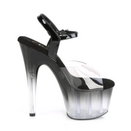 Pleaser ADORE-708T-2 Plateau Sandalettes Smoke Transparent Black EU-41 / US-11