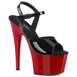 Pleaser ADORE-709 Plateau Sandalettes Patent Red Black EU-37 / US-7