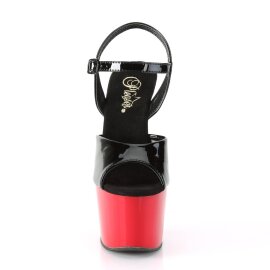 Pleaser ADORE-709 Plateau Sandalettes Patent Red Black EU-37 / US-7
