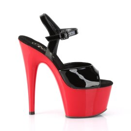 Pleaser ADORE-709 Plateau Sandalettes Patent Red Black EU-37 / US-7