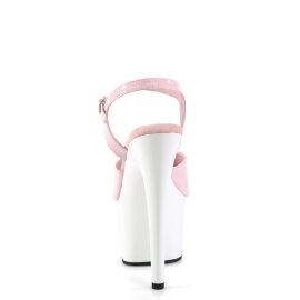 Pleaser ADORE-709 Plateau Sandalettes Patent Light Pink White EU-38 / US-8