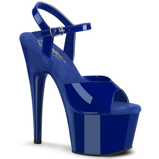 Pleaser ADORE-709 Plateau Sandalettes Patent Blue EU-38 / US-8