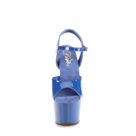 Pleaser ADORE-709 Plateau Sandalettes Patent Blue EU-38 / US-8