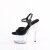 Pleaser ADORE-709HT Plateau Sandalettes Holo Black Transparent EU-35 / US-5
