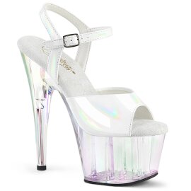 Pleaser ADORE-709HT Plateau Sandalettes Holo White...
