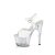 Pleaser ADORE-709HT Plateau Sandalettes Holo White Transparent EU-35 / US-5