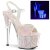 Pleaser ADORE-710UVG Plateau Sandalettes Glitter Silver EU-39 / US-9