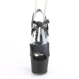 Pleaser ADORE-724 Plateau Sandalettes Faux Leather Black...