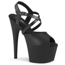 Pleaser ADORE-724 Plateau Sandalettes Faux Leather Black...
