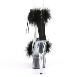 Pleaser ADORE-724F Plateau Sandalettes Transparent Black EU-40 / US-10