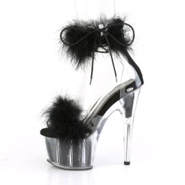 Pleaser ADORE-724F Plateau Sandalettes Transparent Black EU-35 / US-5