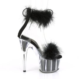 Pleaser ADORE-724F Plateau Sandalettes Transparent Black EU-35 / US-5