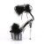 Pleaser ADORE-724F Plateau Sandalettes Transparent Black EU-35 / US-5