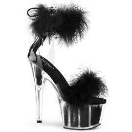 Pleaser ADORE-724F Plateau Sandalettes Transparent Black...