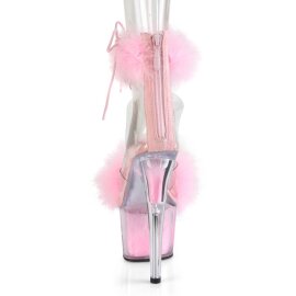 Pleaser ADORE-724F Plateau Sandalettes Transparent Light Pink EU-35 / US-5
