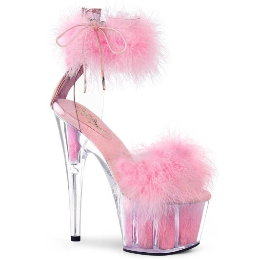 Pleaser ADORE-724F Plateau Sandalettes Transparent Light Pink EU-37 / US-7