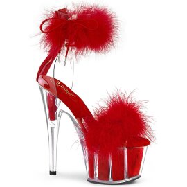 Pleaser ADORE-724F Plateau Sandalettes Transparent Red...