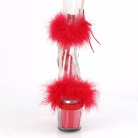 Pleaser ADORE-724F Plateau Sandalettes Transparent Red...