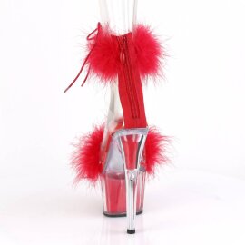 Pleaser ADORE-724F Plateau Sandalettes Transparent Red EU-35 / US-5