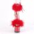 Pleaser ADORE-724F Plateau Sandalettes Transparent Red EU-35 / US-5