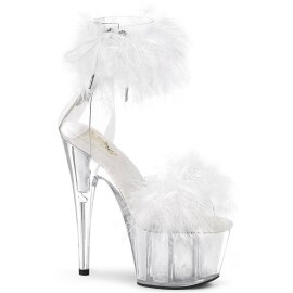 Pleaser ADORE-724F Plateau Sandalettes Transparent White...