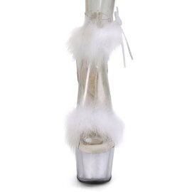 Pleaser ADORE-724F Plateau Sandalettes Transparent White...
