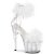 Pleaser ADORE-724F Plateau Sandalettes Transparent White EU-35 / US-5