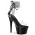 Pleaser ADORE-724RS Plateau Sandalettes Rhinestones Transparent Black EU-37 / US-7
