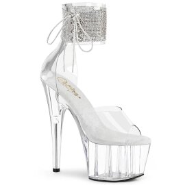 Pleaser ADORE-724RS Plateau Sandalettes Rhinestones...
