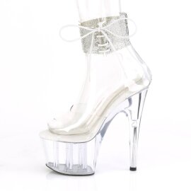 Pleaser ADORE-724RS Plateau Sandalettes Rhinestones Transparent EU-35 / US-5