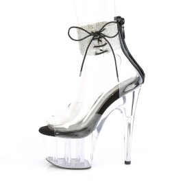 Pleaser ADORE-724RS Plateau Sandalettes Rhinestones Transparent EU-37 / US-7