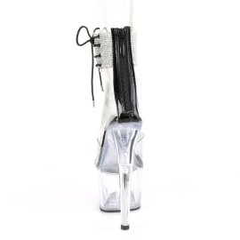 Pleaser ADORE-724RS Plateau Sandalettes Rhinestones Transparent EU-37 / US-7
