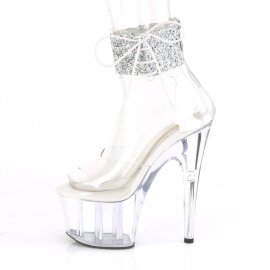 Pleaser ADORE-724RS-02 Plateau Sandalettes Rhinestones Transparent EU-35 / US-5
