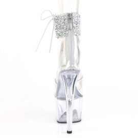Pleaser ADORE-724RS-02 Plateau Sandalettes Rhinestones Transparent EU-35 / US-5