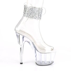 Pleaser ADORE-724RS-02 Plateau Sandalettes Rhinestones Transparent EU-35 / US-5