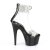 Pleaser ADORE-727RS Plateau Sandalettes Rhinestones Transparent Black EU-37 / US-7