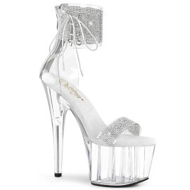 Pleaser ADORE-727RS Plateau Sandalettes Rhinestones...