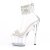 Pleaser ADORE-727RS Plateau Sandalettes Rhinestones Transparent Silver EU-38 / US-8