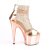 Pleaser ADORE-765RM Plateau Sandalettes Mesh Chrome Rose Gold EU-40 / US-10