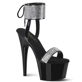Pleaser ADORE-770 Plateau Sandalettes Patent Rhinestones...